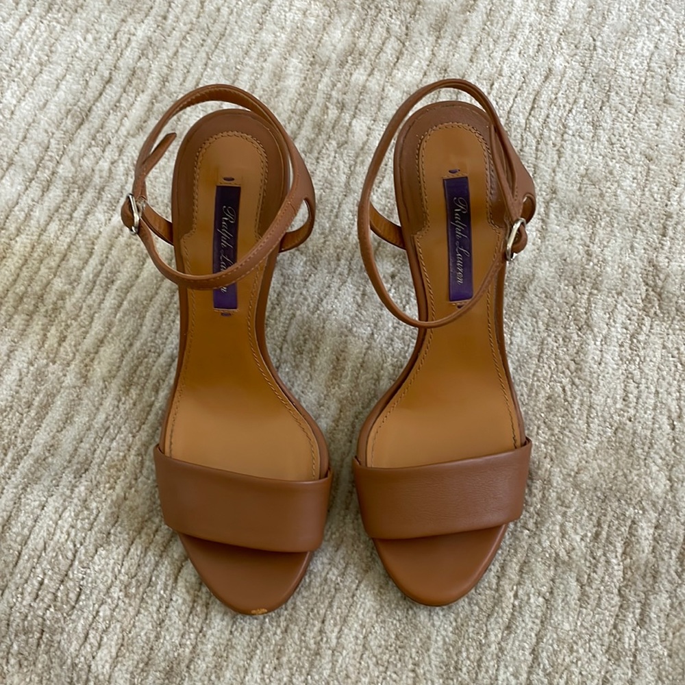 Ralph Lauren Purple Label Strappy Heeled Sandals Size 35.5